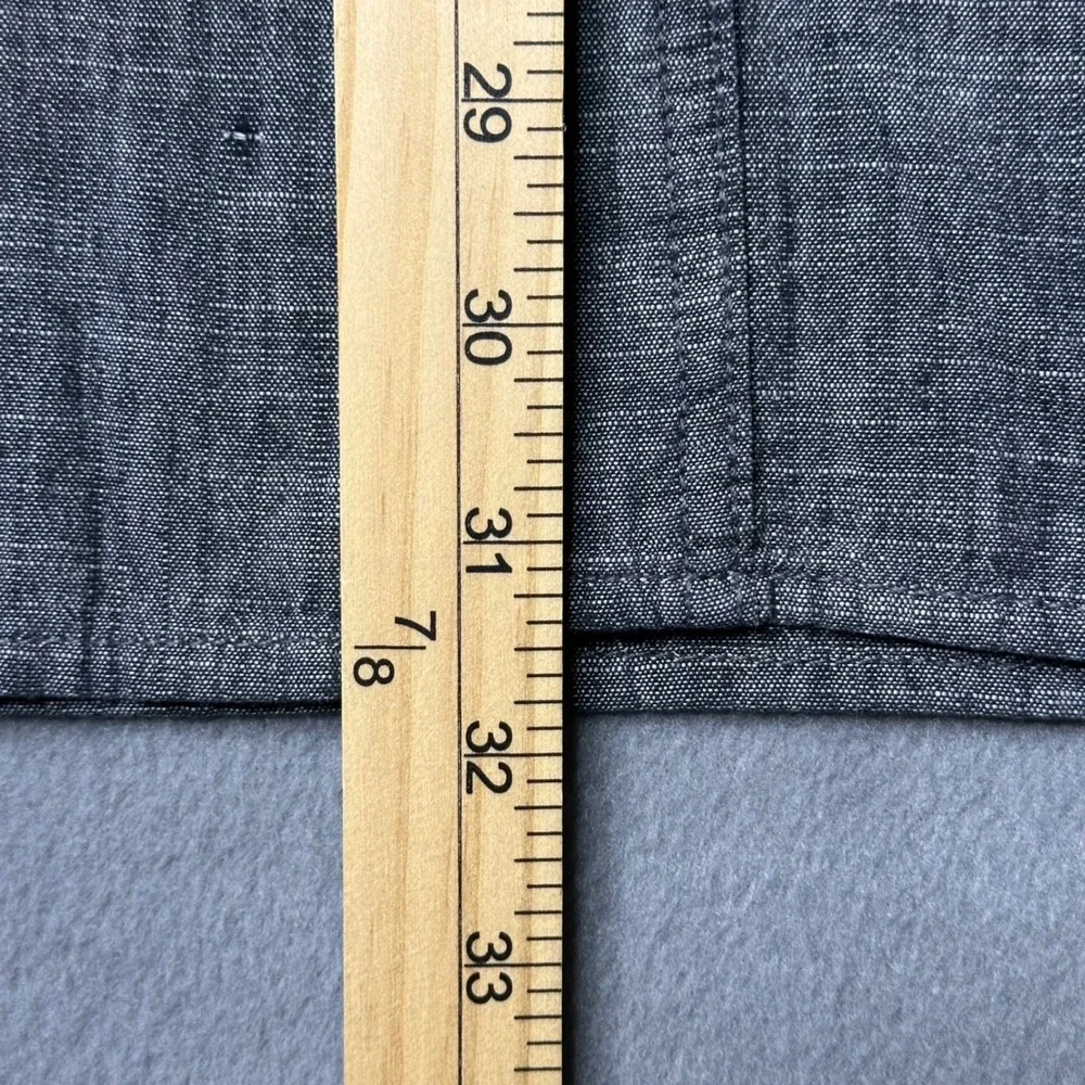 Birdwell Beach Britches Button Down‎ XXL Gray Chambray Long Sleeve Made in USA - Picture 3 of 10